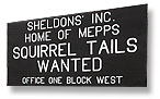 Squirrel Tails Wanted Sign