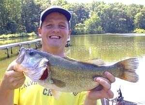 Photo of Bass Caught by Chris with Mepps Aglia & Dressed Aglia in Missouri