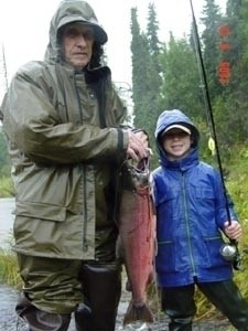 Photo of Salmon Caught by Lewis with Mepps Flying C in Alaska