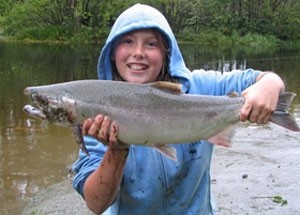 Photo of Salmon Caught by Kelly with Mepps Trophy Series in Alaska