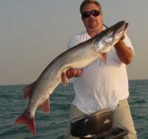 Photo of Musky Caught by Larry  with Mepps Magnum Musky Killer in Michigan