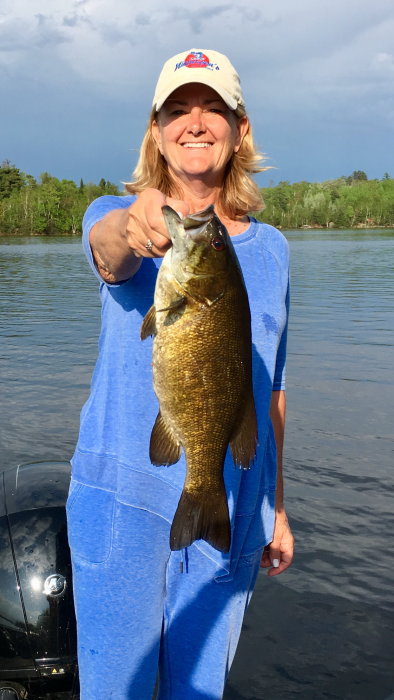 Photo of Bass Caught by Kathy with Mepps Aglia Long in Minnesota