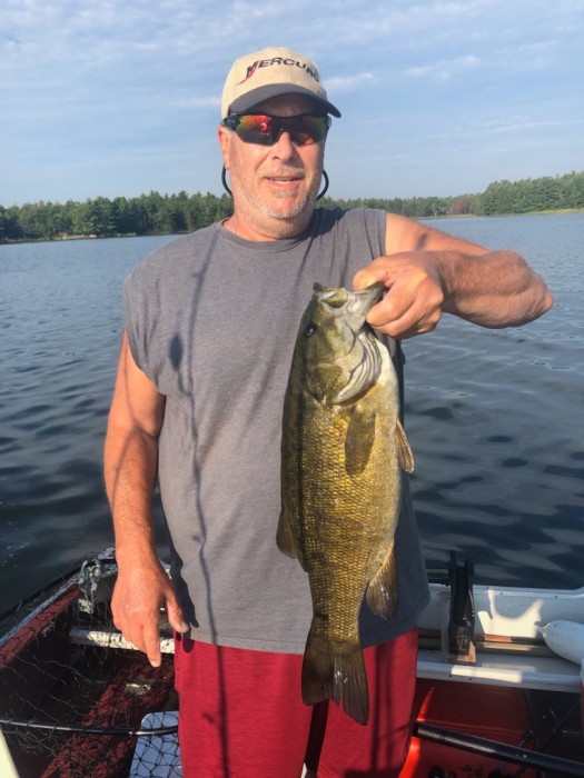 Photo of Bass Caught by George with Mepps Aglia & Dressed Aglia in Ontario