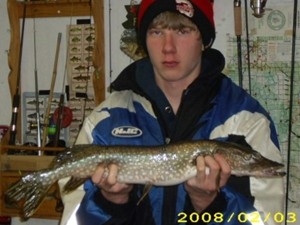 Photo of Pike Caught by Nick with Mepps Little Wolf in Michigan