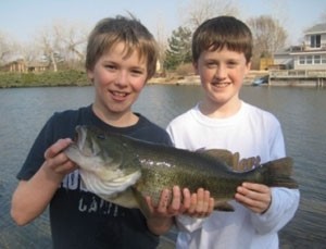 Photo of Bass Caught by Lucas with Mepps Giant Killer Sassy Shad in Nebraska