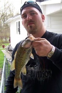 Photo of Bass Caught by Shaun with Mepps Aglia Long in Ohio