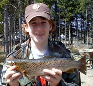 Photo of Trout Caught by Cameron with Mepps Aglia & Dressed Aglia in Maine