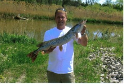 Photo of Pike Caught by Mark with Mepps Aglia & Dressed Aglia in Michigan