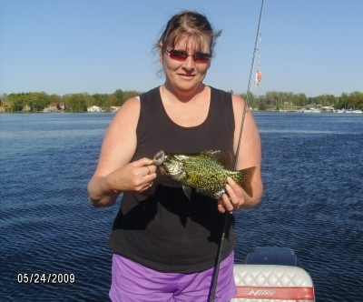 Photo of Crappie Caught by Kimberly with Mepps Aglia & Dressed Aglia in Michigan