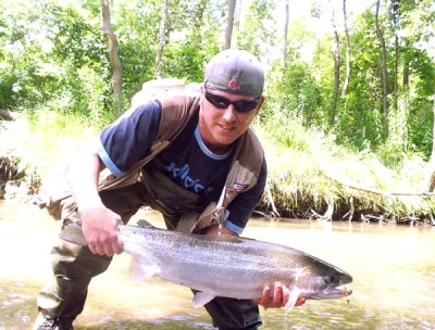 Photo of Steelhead Caught by Ted with Mepps Trophy Series in Indiana
