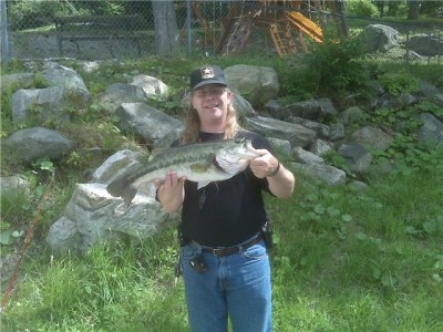 Photo of Bass Caught by Matthew with Mepps Aglia & Dressed Aglia in New Jersey