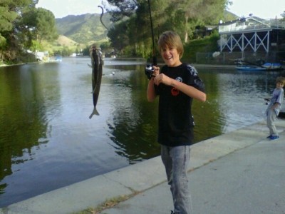 Photo of Bass Caught by Lucky with Mepps Black Fury in California