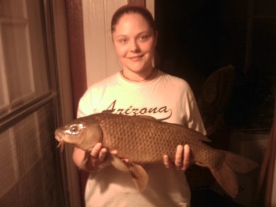 Photo of Carp Caught by Amber with Mepps Little Wolf in Idaho