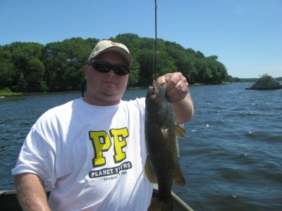 Photo of Bass Caught by John with Mepps Aglia & Dressed Aglia in Rhode Island