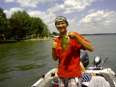 Photo of Bass Caught by Jacob with Mepps Aglia Ultra Lites in Michigan