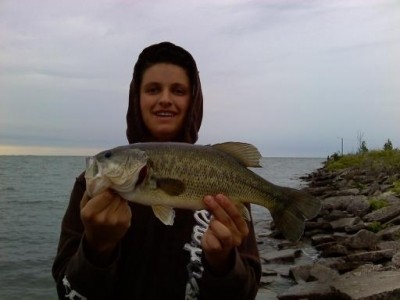 Photo of Bass Caught by Jacob with Mepps Aglia Long in Michigan