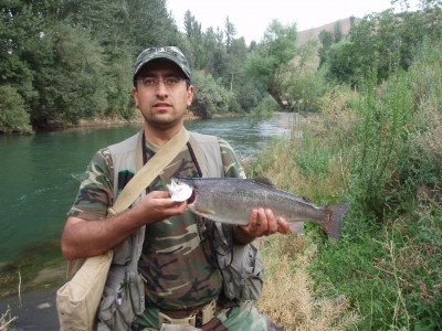Photo of Trout Caught by Omid with Mepps Aglia Long in Iran