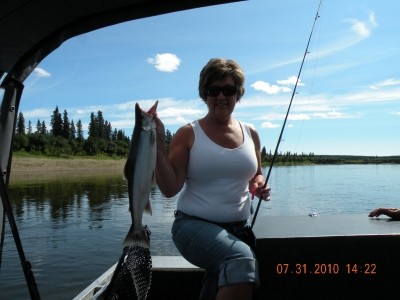 Photo of Trout Caught by Kay  with Mepps Flying C in Alaska
