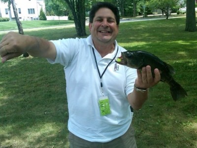 Photo of Bass Caught by Frank with Mepps Aglia & Dressed Aglia in New Jersey