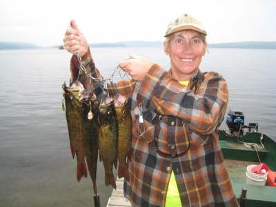 Photo of Bass Caught by Cindi with Mepps Black Fury in Ontario