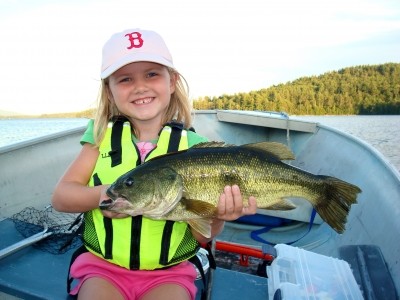 Photo of Bass Caught by Erin with Mepps Aglia & Dressed Aglia in New Hampshire