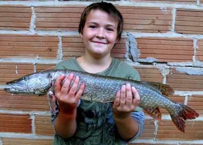 Photo of Pike Caught by Jordan with Mepps Black Fury in Wisconsin