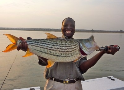 Photo of Tigerfish Caught by Jonathan with Mepps Aglia Long in Zimbabwe