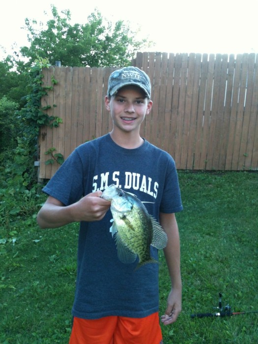Photo of Crappie Caught by Mitchell with Mepps Aglia & Dressed Aglia in Ohio