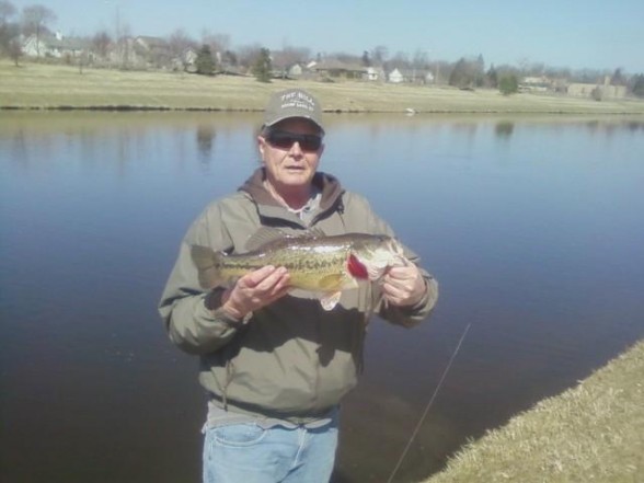 Photo of Bass Caught by Mike with Mepps Aglia & Dressed Aglia in Illinois