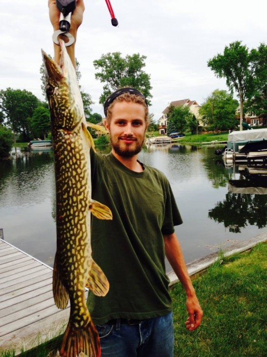 Photo of Pike Caught by Tyler  with Mepps Aglia & Dressed Aglia in Michigan