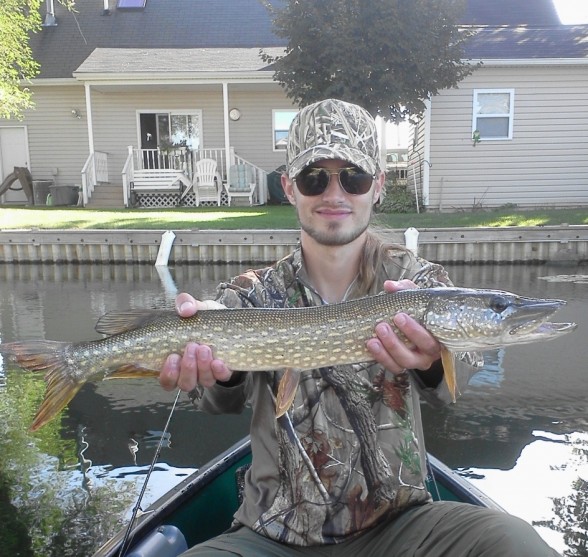 Photo of Pike Caught by Tyler with Mepps Aglia & Dressed Aglia in Michigan