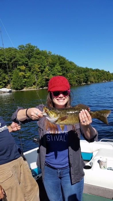 Photo of Bass Caught by Lauren with Mepps Black Fury in Maine