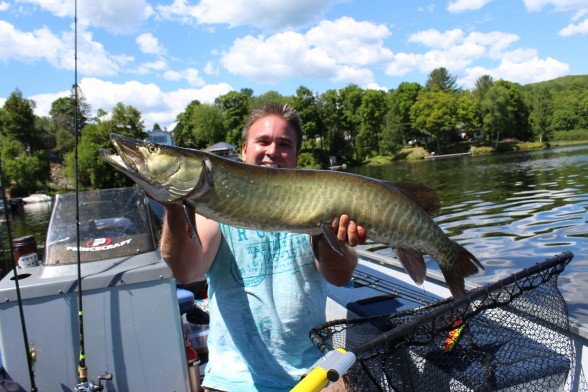 Photo of Musky Caught by Tommy with Mepps Musky Marabou in Quebec