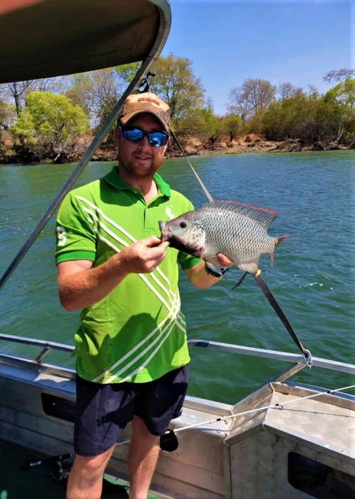 Photo of Silver Bream Caught by Dylan with Mepps Aglia BRITE in Zambia