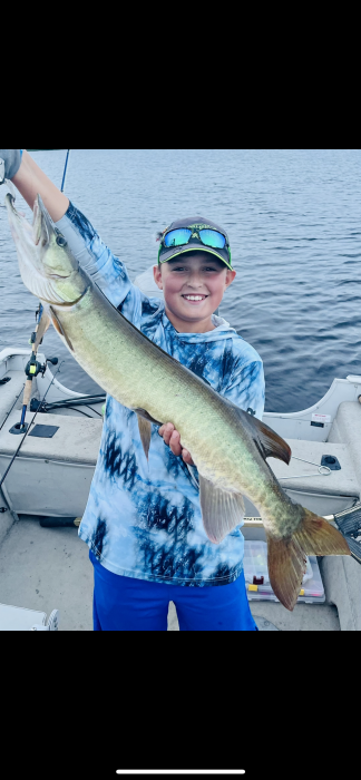 Photo of Musky Caught by Lucas with Mepps Musky Killer in Wisconsin