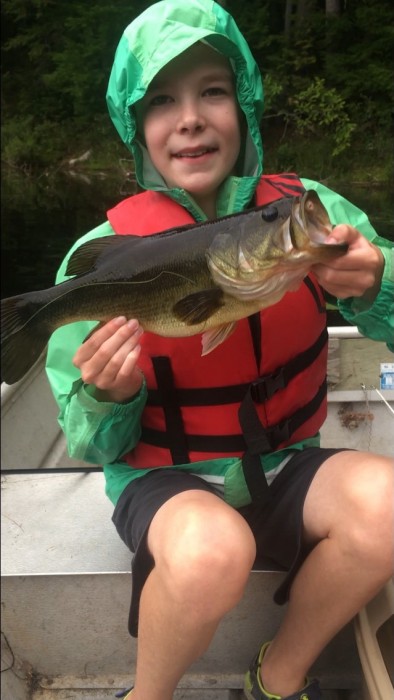 Photo of Bass Caught by Gavin with Mepps Aglia & Dressed Aglia in Maine