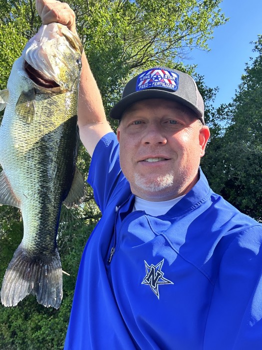 Photo of Bass Caught by Derek with Mepps Black Fury in Texas