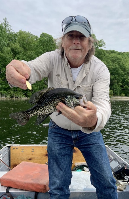 Photo of Crappie Caught by John with Mepps Aglia BRITE in New Jersey