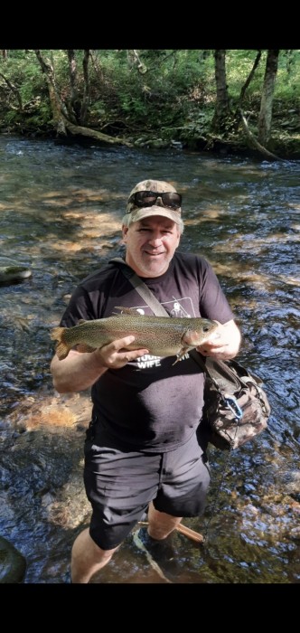 Photo of Trout Caught by David with Mepps Comet Mino in North Carolina