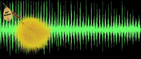Waveforms of the sounds produced by the Mepps Marabou