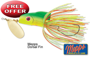 Get a FREE Mepps Dorsal Fin Spinner