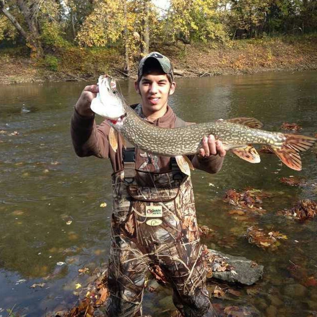 Pike Caught by Cory with Mepps Double Blade Aglia in Indiana