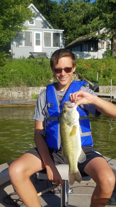 Bass Caught by Mike with Mepps Black Fury in Wisconsin