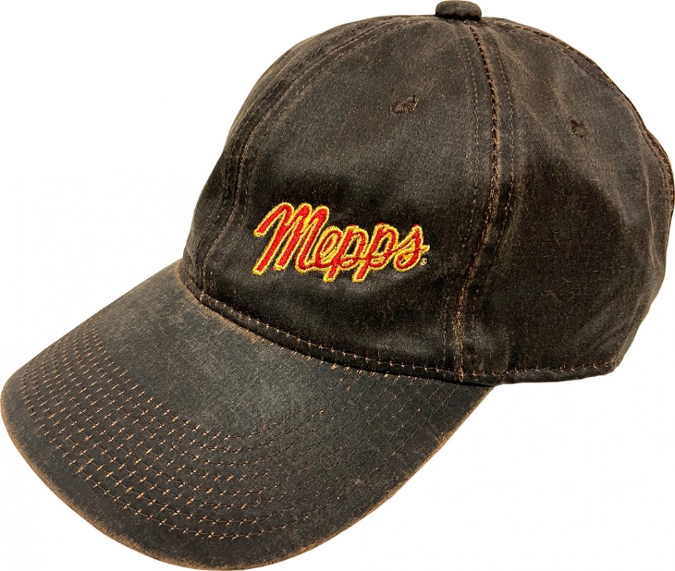 Rugged Brown Mepps Cap with small logo - Order Today