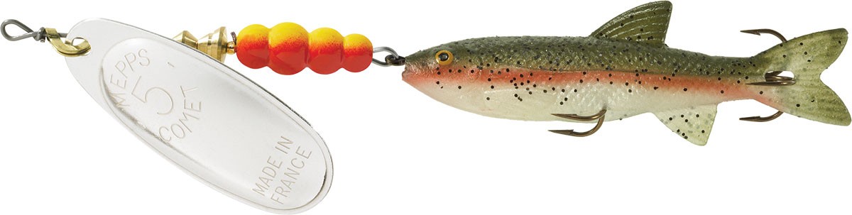 comet fishing lure Mepps Mino In-Line Spinner 1/4 Oz Silver Perch Classic Made In USA The Comet Mino is one of Mepps most popular lures Mepps Silver Comet Minnow Fishing
