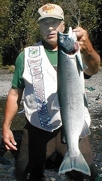 Photo of Salmon Caught by Richard with Mepps Aglia & Dressed Aglia in Alaska