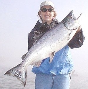 Photo of Salmon Caught by Carolyn with Mepps Flying C in Oregon