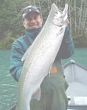 Photo of Steelhead Caught by Dave with Mepps Aglia Streamer in Oregon