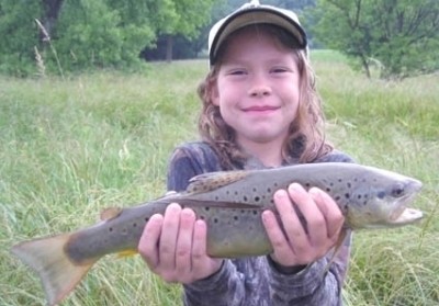 Photo of Trout Caught by Anna *spinner* with Mepps See Best Plain Treble Hook in Wisconsin
