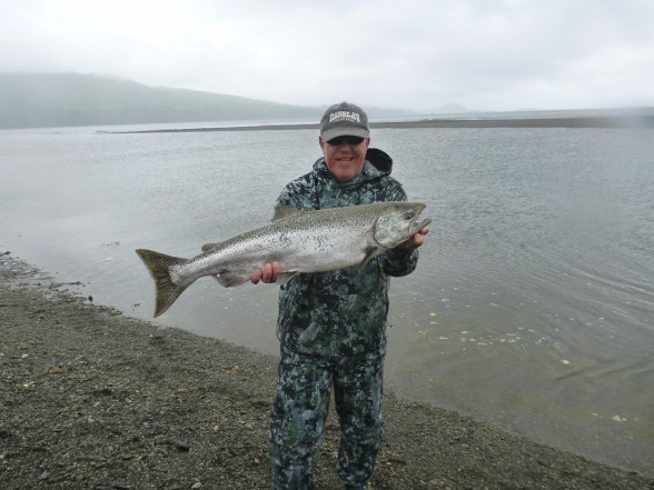 Photo of Salmon Caught by Damian with Mepps Aglia & Dressed Aglia in Alaska